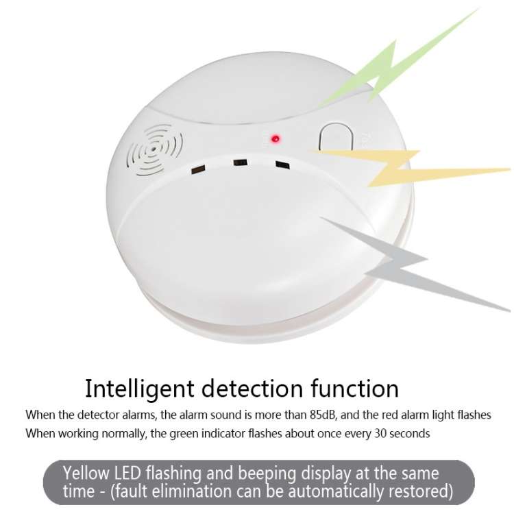 ZC-S004 Wireless Fire Sensor Protection Smoke Detector Home Security Alarm Systems