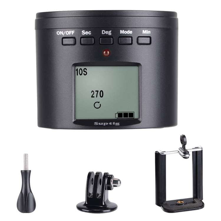 Suptig RSX-350 360 Degree Panoramic-Head Power-driven Time Lapse Stabilizer Tripod Adapter Turnta...