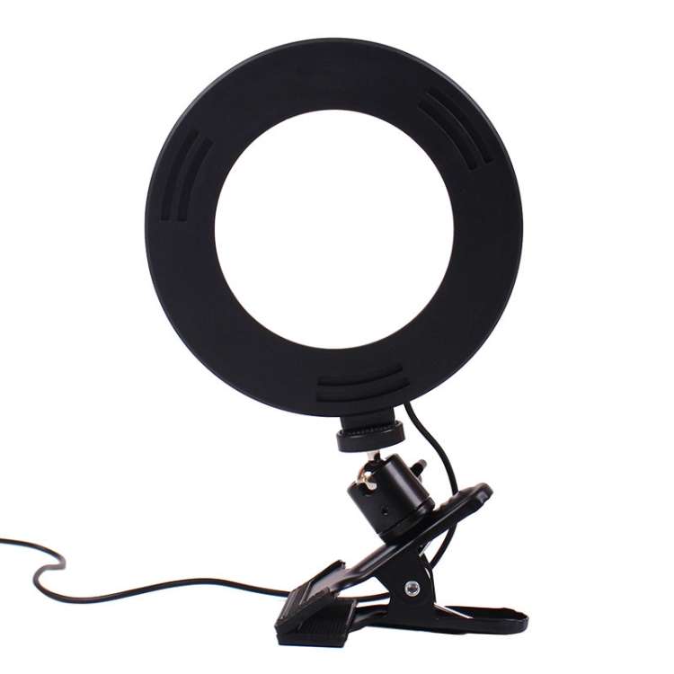 6 inch Strong Clip Fill Light With Adjustable Temperature LED Ring Light Desktop Computer Clip Li...