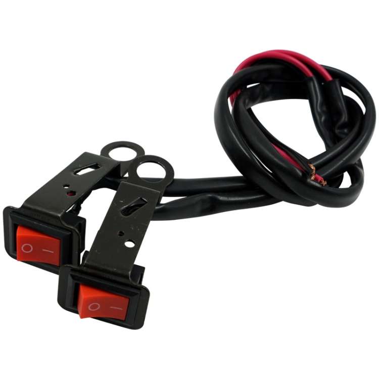 5 PCS Motorcycle Modification Accessories Ship Type Rocker With Lamp Switch Rearview Mirror Brack...