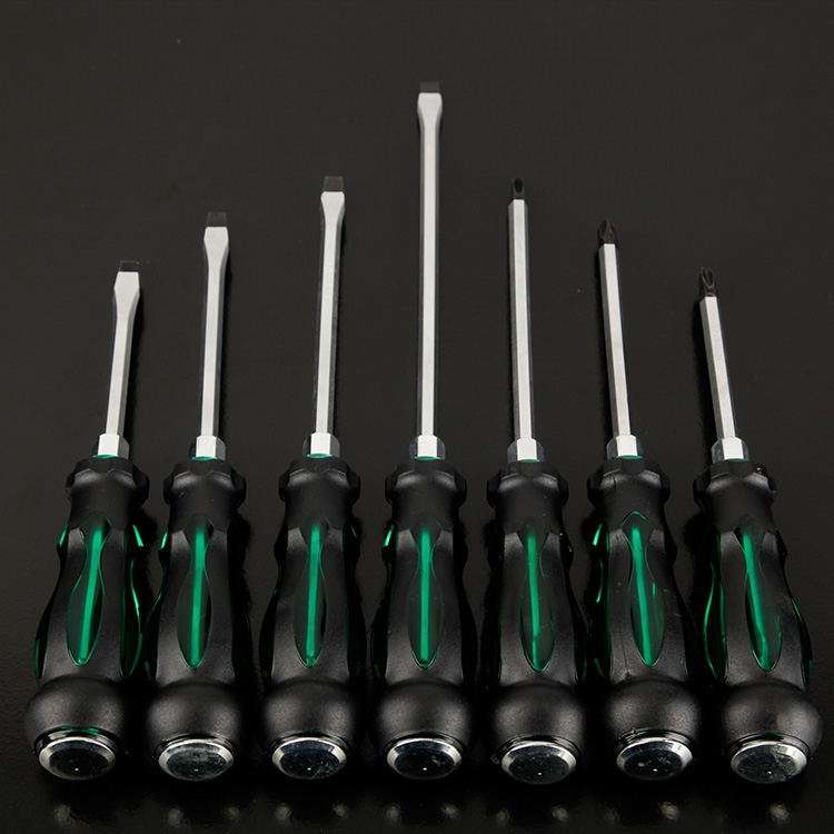 7 PCS / Set Knocking Screwdriver Oil-Resistant Through-Core Screwdriver Home Auto Repair Screwdri...