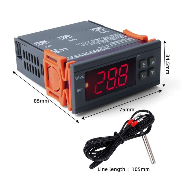 MH-1210W Digital LCD Temperature Controller Thermocouple Thermostat Regulator with Sensor Termome...