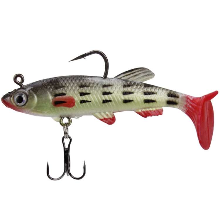 5 PCS Fish-Bait Road Sub-Bait Lead Fish With Single Hook And Three Anchor Hook Bait, 8cm 14g