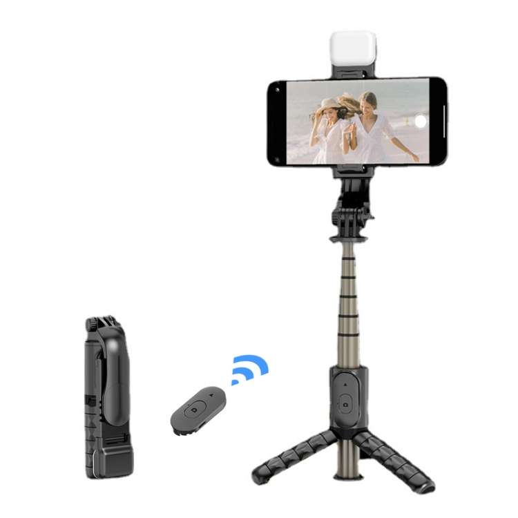 Mini Selfie Stick Integrated Multifunctional Bluetooth Selfie, Specification:, Q10S 70cm With Fil...