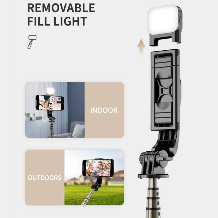 Mini Selfie Stick Integrated Multifunctional Bluetooth Selfie, Specification:, Q10S 70cm With Fil...