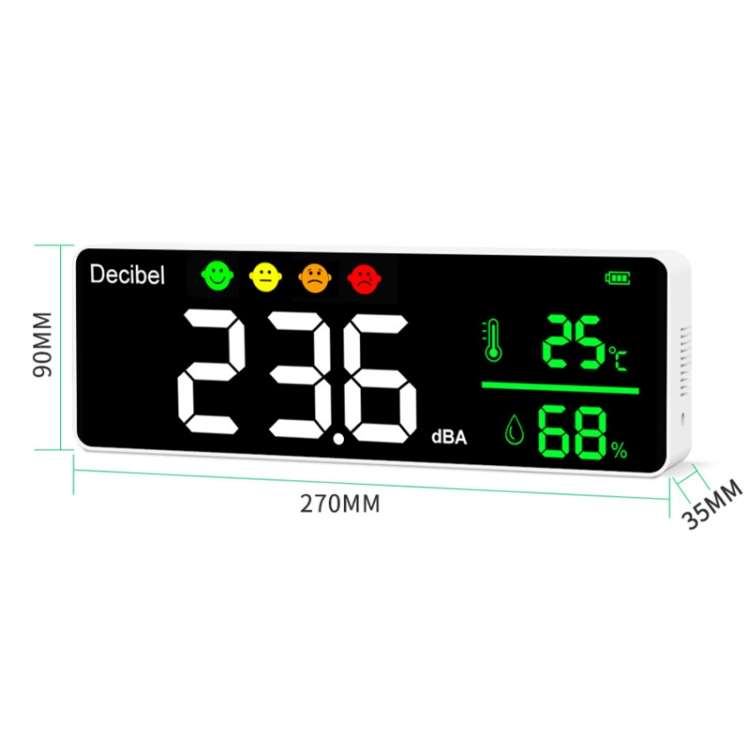 DM1306D Wall-mounted Decibel Meter Temperature &amp; Humidity Detector
