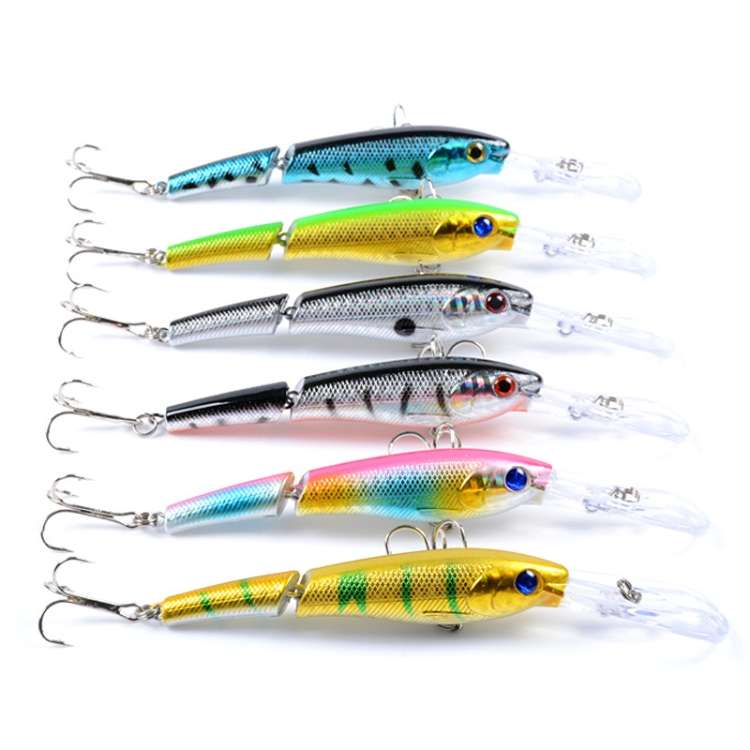 M0208 13.3cm/13.4g Lure Bionic Multi-section Mino Fake Lure Plastic Lure, M0208 3, M0208 4, M0208...