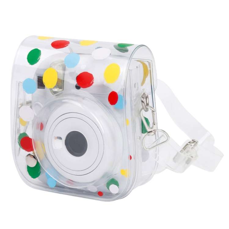 For Fujifilm Instax Mini 12 / 11 Transparent Digital Camera Case, Color Wave Dot