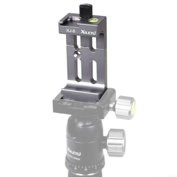 XILETU XJ-8 Aluminum Alloy Camera Head Tripod Mobile Phone Clip