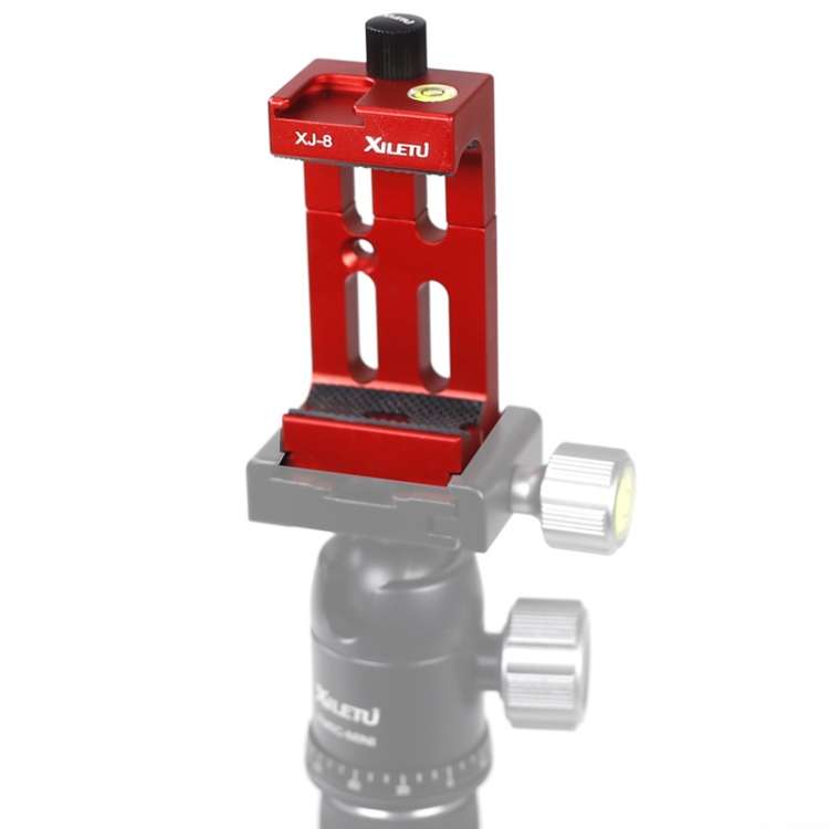 XILETU XJ-8 Aluminum Alloy Camera Head Tripod Mobile Phone Clip