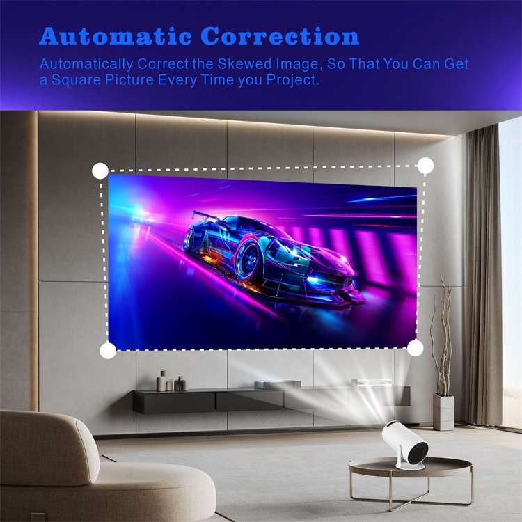 HY300 Smart Projector Android 11.0 System 120 Lumen Portable Projector, US Plug, UK Plug, AU Plug...