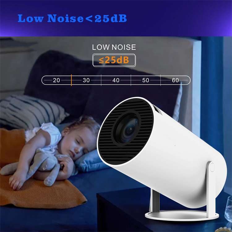 HY300 Smart Projector Android 11.0 System 120 Lumen Portable Projector, US Plug, UK Plug, AU Plug...