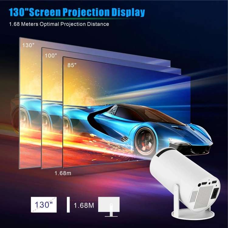 HY300 PRO Smart Projector Android 11.0 System 160 Lumen Portable Projector, EU Plug, US Plug, UK ...