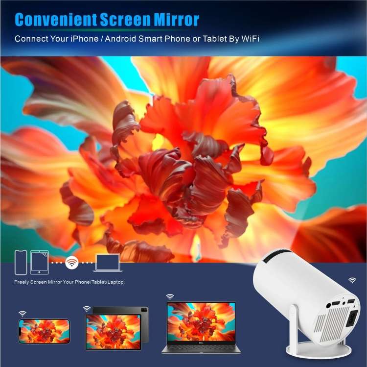 HY300 PRO Smart Projector Android 11.0 System 160 Lumen Portable Projector, EU Plug, US Plug, UK ...