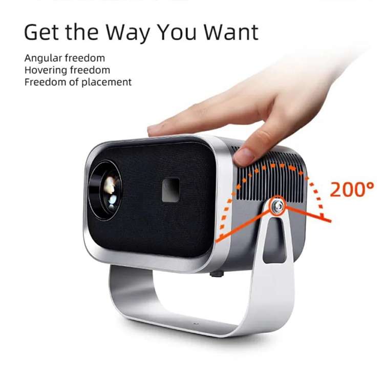 Portable Mini Projector Smart Home Theater, Android 4K HD Version, Same Screen Version For Mobile...