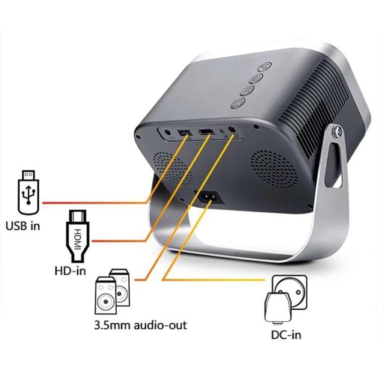 Portable Mini Projector Smart Home Theater, Android 4K HD Version, Same Screen Version For Mobile...