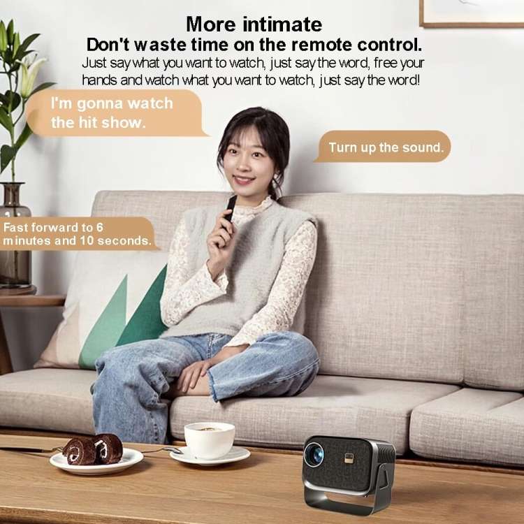 Portable Mini Projector Smart Home Theater, Android 4K HD Version, Same Screen Version For Mobile...