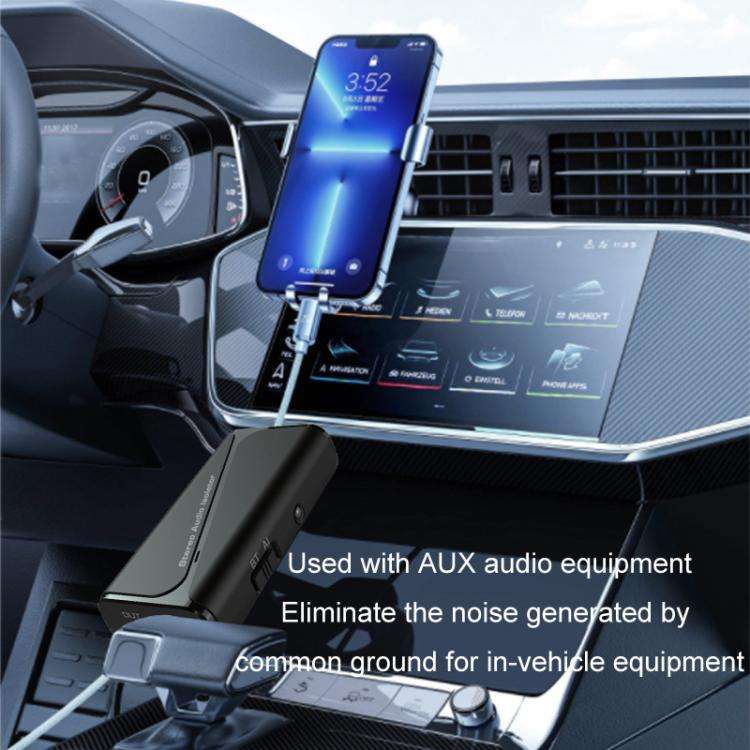 Bluetooth 5.4 Audio Common Ground Isolator Receiver Anti-interference Noise Reducer