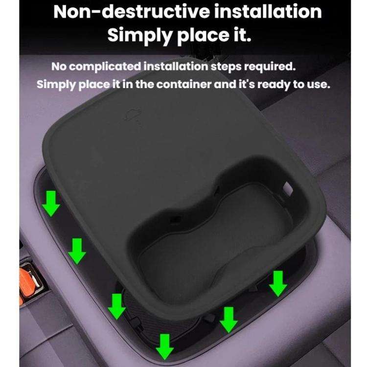 For Leapmotor B10 Wireless Charging Silicone Anti-Slip Water Bottle Holder