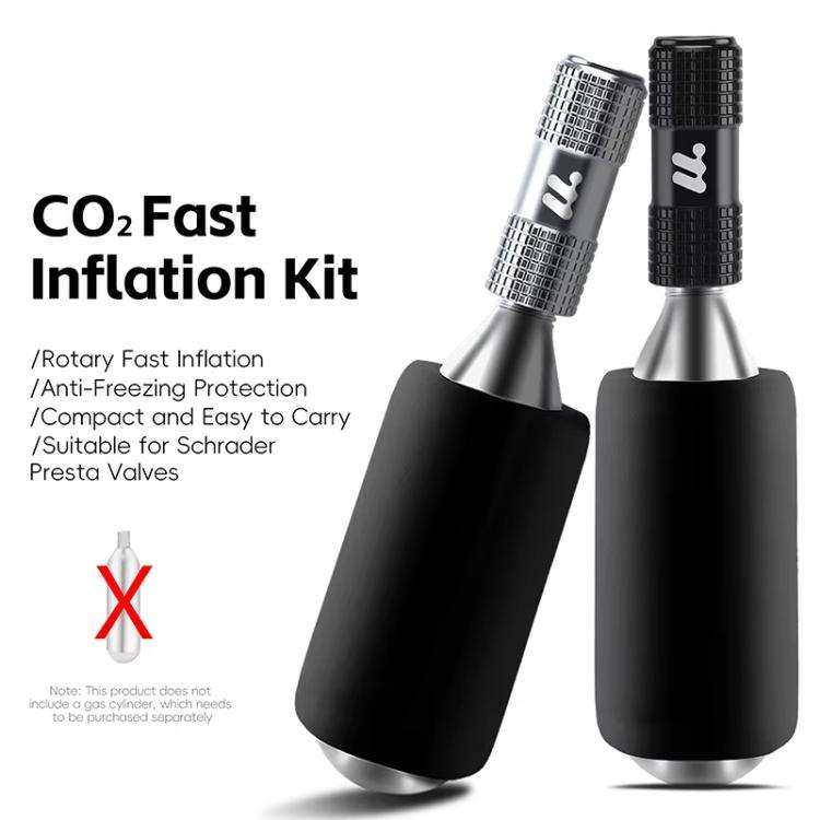 WEST BIKING Bicycle CO2 Inflator Valve Head Universal Adapter for Presta &amp; Schrader Valves wi...