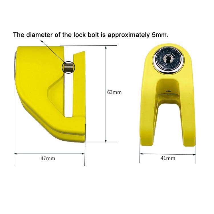 Universal Disc Brake Lock Anti-Theft Security Lock for Bicycles, E-Bikes, and Motorcycles with Di...