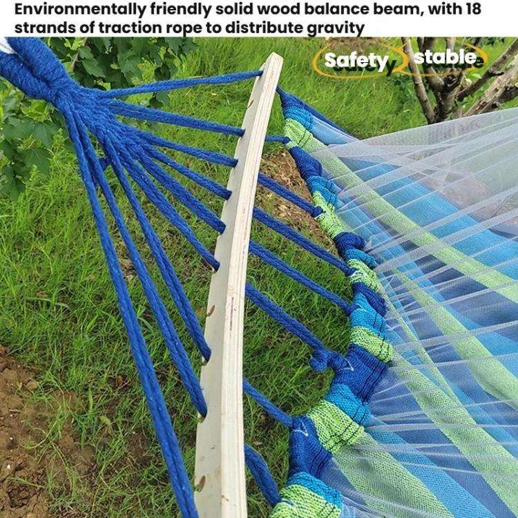 220 x 150cm Anti-rollover Mosquito Net Hammock Thickened Canvas Double Outdoor Swing Chair
