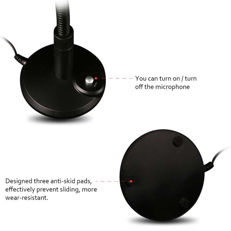USB Condenser Microphone with Cable for Computer PC Desktop Laptop Notebook Cable Recording Gamin...