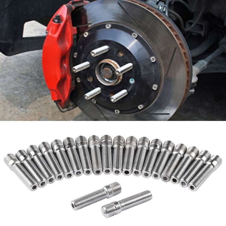 20 PCS 5.8cm Universal Car Modification Extended Wheels Stud Conversion M12x1.5 to M12x1.5 Screw ...