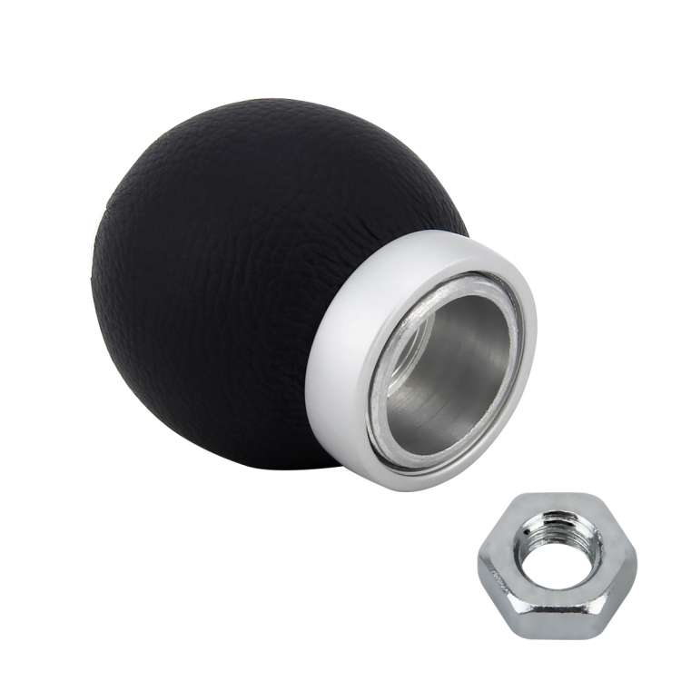 Universal Car Modified Shifter Black Leather Lever Manual 6-Speed Gear Shift Knob