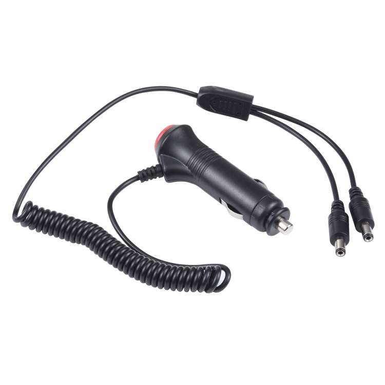 12-24V Car Cigarette Lighter Switch Plug to DC5.5x2.1mm Charger Spring Power Cable