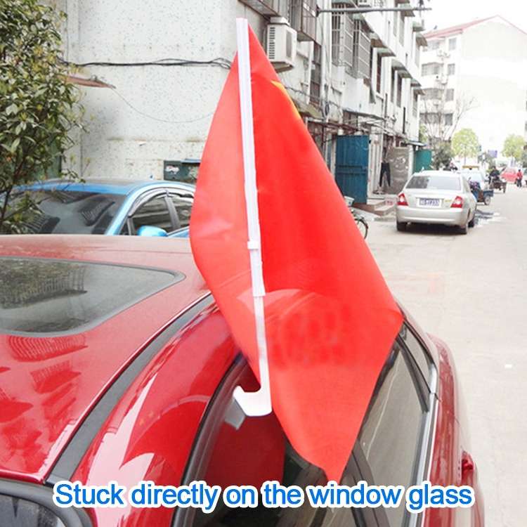 10 PCS 43cm Clip-type Car Window Plastic Flagpole, No Flag