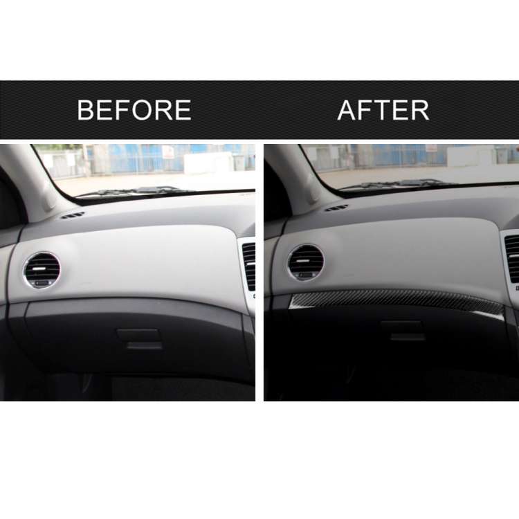 Car Carbon Fiber Dashboard Decorative Stripe for Chevrolet Cruze 2009-2015, Right Drive
