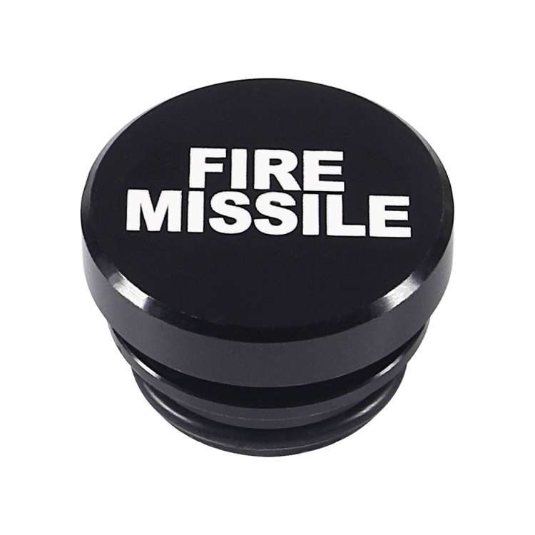 2 PCS Car / Motorcycle FIRE MISSILE Letter Metal Cigarette Lighter Dust Cover, FIRE MISSILE (Blac...