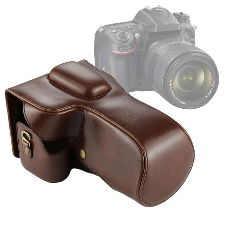 Full Body Camera PU Leather Case Bag for Nikon D7200 / D7100 / D7000 (18-200 / 18-140mm Lens), Fo...