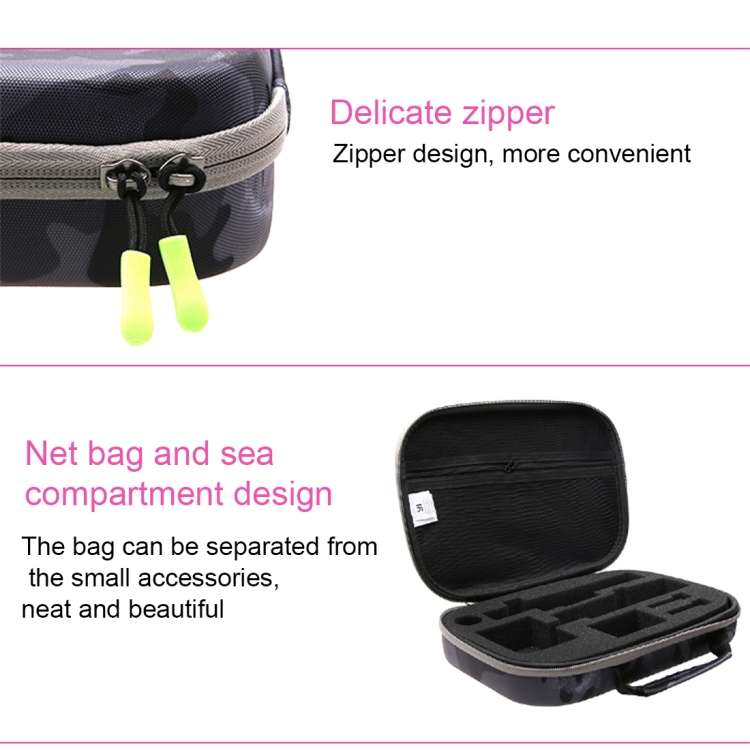 Camouflage Pattern EVA Shockproof Waterproof Portable Case forGoPro, Insta360, DJI and Other Acti...