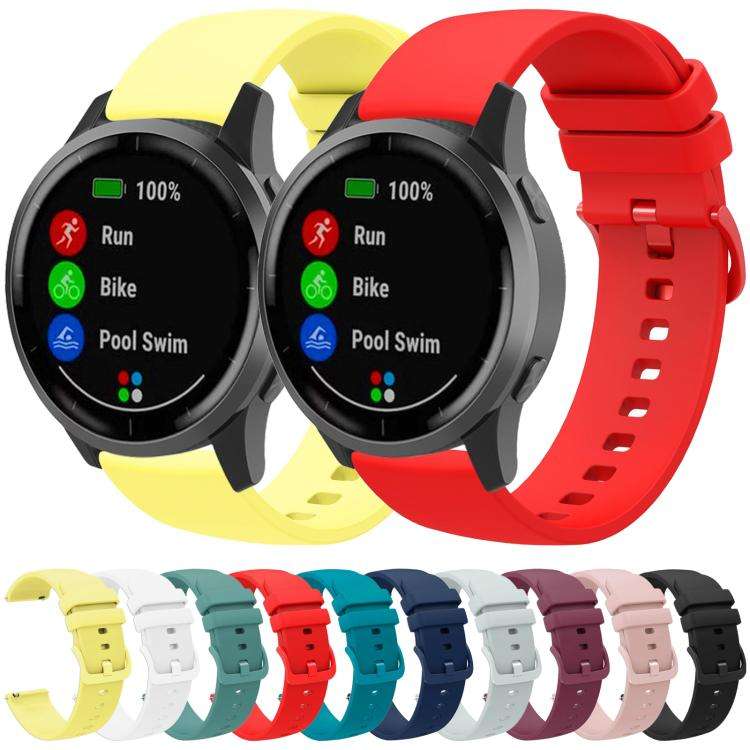xDfind Flat Pure Color Silicone Watch Band, 20mm, 22mm, 18mm
