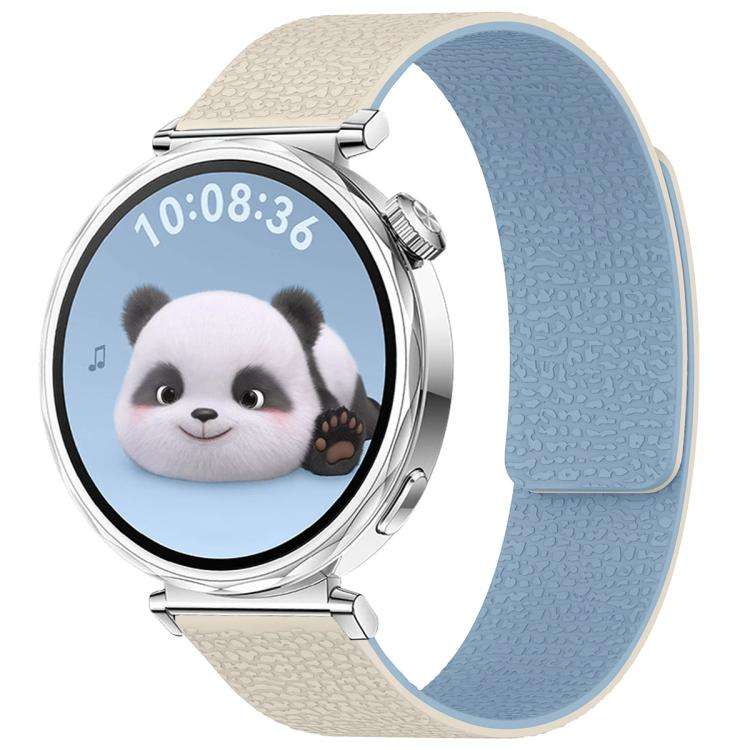 xDfind Flat Head Litchi Texture Magnetic Silicone Watch Band, 18mm, 20mm, 22mm, 14mm