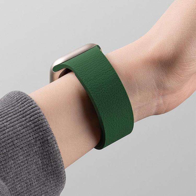 xDfind Flat Head Litchi Texture Magnetic Silicone Watch Band, 18mm, 20mm, 22mm, 14mm