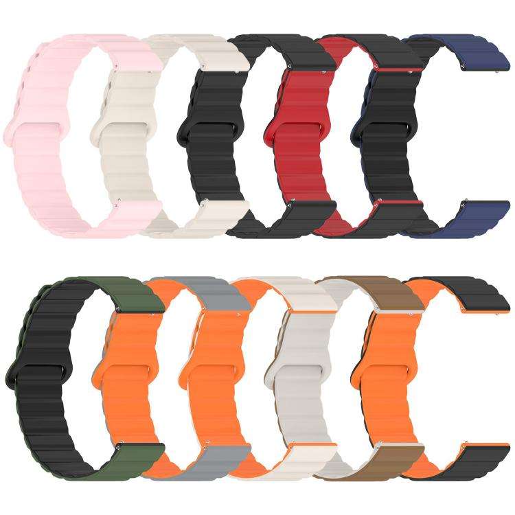 xDfind Loop Magnetic Glossy Silicone Watch Band, 18mm, 20mm, 22mm