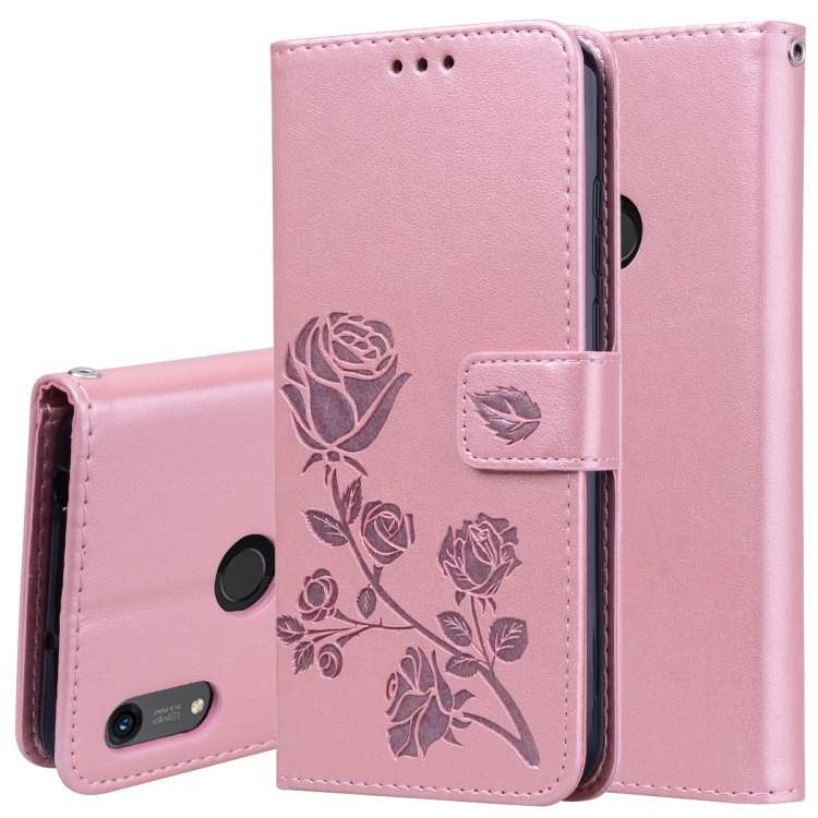 Rose Embossed Horizontal Flip PU Leather Case for Huawei Honor 8A/Y6 2019, with Holder &amp; Card...