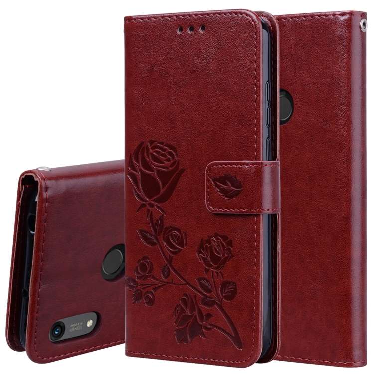 Rose Embossed Horizontal Flip PU Leather Case for Huawei Honor 8A/Y6 2019, with Holder &amp; Card...