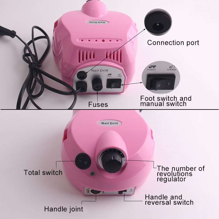 Nail 10W 220V Electric Power Grinding Machine 25000 Turn, EU Plug