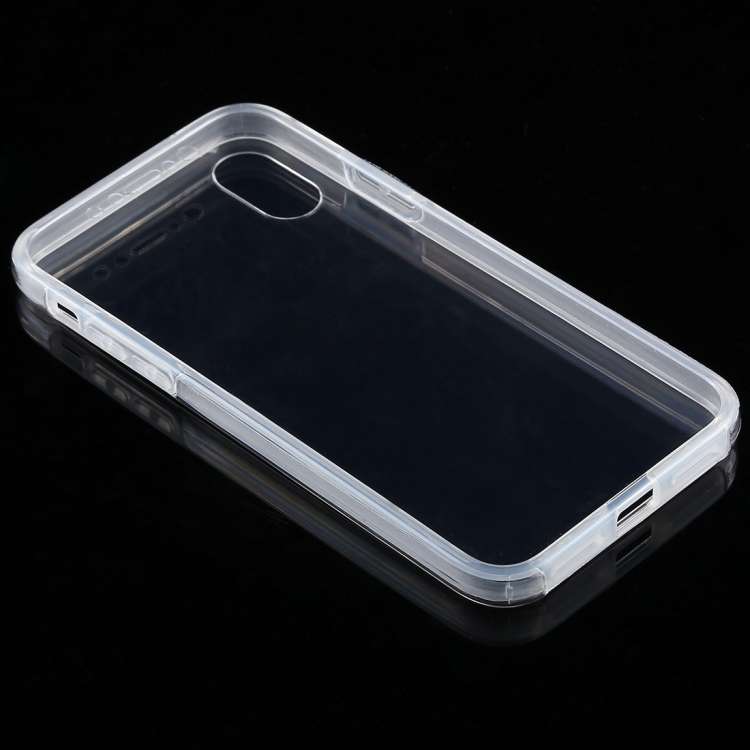 For iPhone X / XS 0.75mm Double-sided Ultra-thin Transparent PC + TPU Case