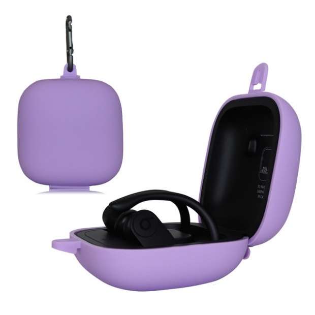 Solid Color Silicone Wireless Bluetooth Earphone Protective Case for Beats Powerbeats Pro, Grey, ...