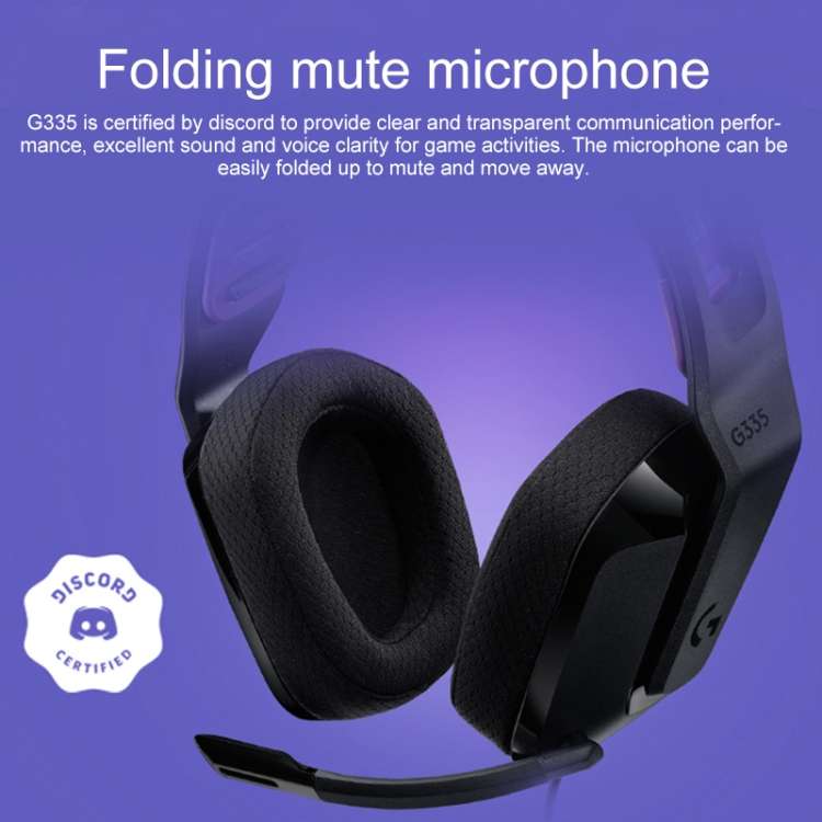 Logitech G335 Foldable Wired Gaming Headset with Microphone