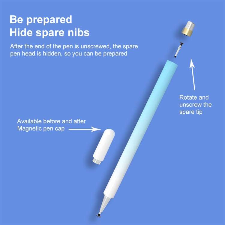 Universal Nano Disc Nib Capacitive Stylus Pen with Magnetic Cap &amp; Spare Nib