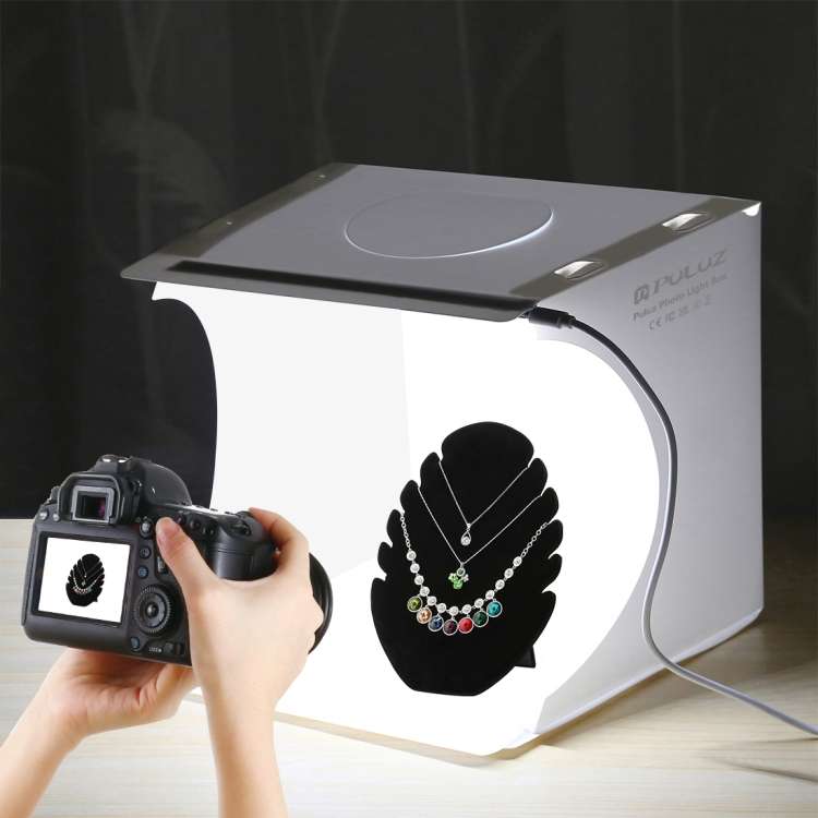 PULUZ 20cm Folding Portable 550LM Light Photo Lighting Studio Shooting Tent Box Kit with 6 Colors...
