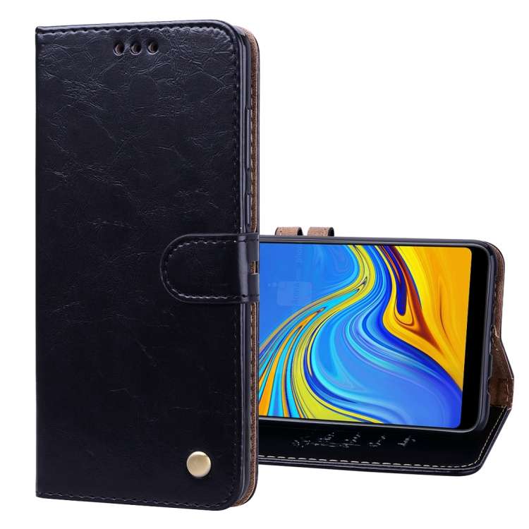 Business Style Oil Wax Texture Horizontal Flip Leather Case for Samsung Galaxy A9 (2018) / A9s, w...
