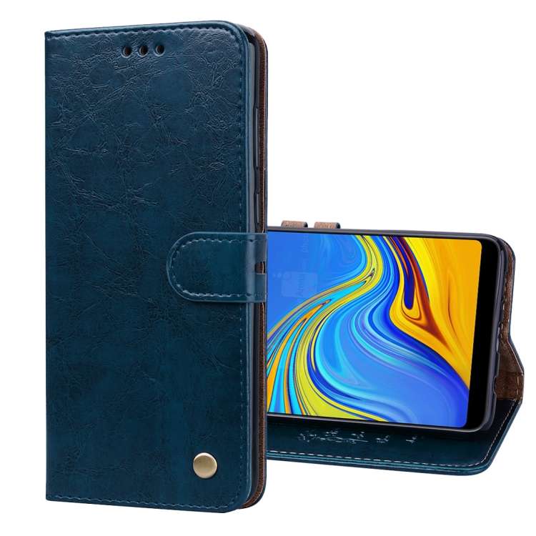 Business Style Oil Wax Texture Horizontal Flip Leather Case for Samsung Galaxy A9 (2018) / A9s, w...