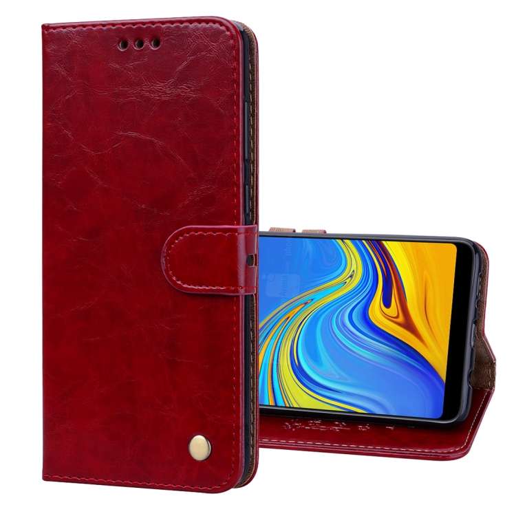 Business Style Oil Wax Texture Horizontal Flip Leather Case for Samsung Galaxy A9 (2018) / A9s, w...